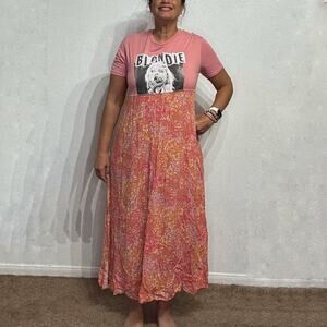 Upcycled Pink Blondie Maxi Dress Sz M